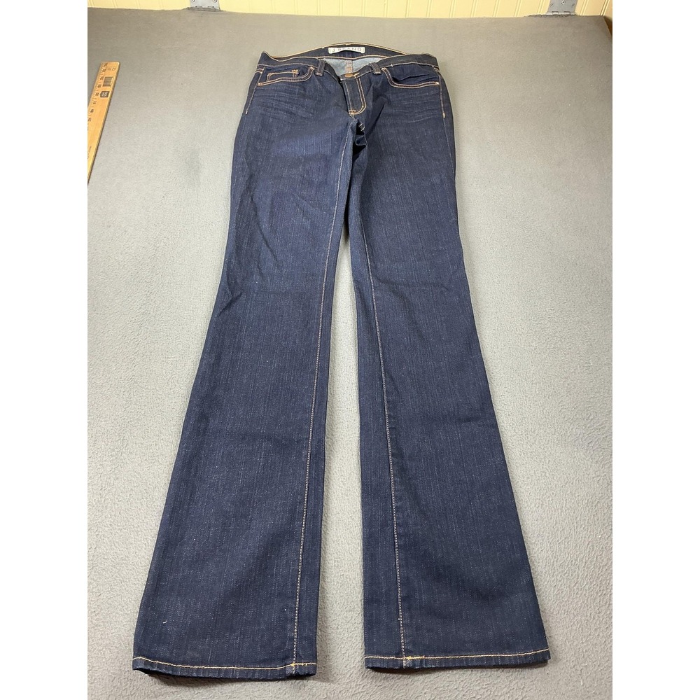 J Brand Jeans Womens 30 Blue Straight Leg Dark Wash Mid Rise Stretch Denim